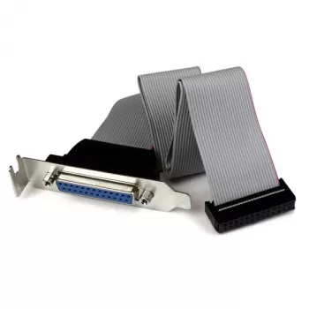 StarTech.com Low-Profile 16-Zoll-Parallel-Port-Header-Kabeladapter mit Slotblech – DB25 (F) auf IDC26