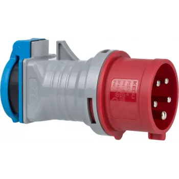 Netzstecker-Adapter Brennenstuhl 1081690 230V 16A Blau Grau Rot