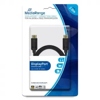 DisplayPort-Kabel MediaRange MRCS159 2 m Schwarz