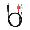 Audiokabel MediaRange MRCS164 1m 2xRCA 3,5mm Schwarz