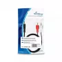 Audiokabel MediaRange MRCS164 1m 2xRCA 3,5mm Schwarz