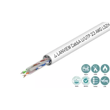 Lanview LVN122182 Netzwerkkabel Weiß 500 m Cat6a U/UTP (UTP)