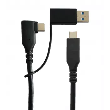 Microconnect USB3.1CC1MDE-N USB-Kabel USB 3.2 Gen 1 (3.1 Gen 1) 1 m USB C Schwarz
