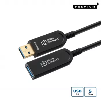 Microconnect MC-USB3.0AAF25AOP USB-Kabel USB 3.2 Gen 2 (3.1 Gen 2) 25 m USB A Schwarz