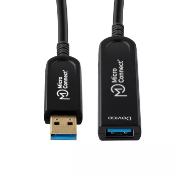 Microconnect MC-USB3.0AAF25AOP USB-Kabel USB 3.2 Gen 2 (3.1 Gen 2) 25 m USB A Schwarz