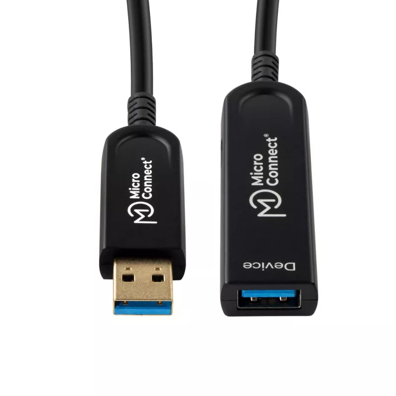 Microconnect MC-USB3.0AAF25AOP USB-Kabel USB 3.2 Gen 2 (3.1 Gen 2) 25 m USB A Schwarz