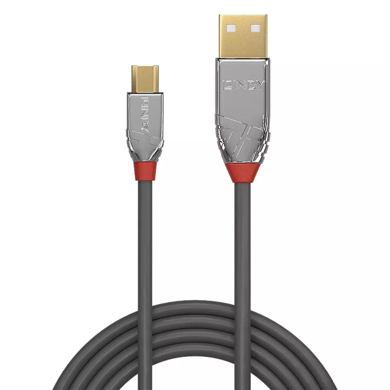 Lindy 2m USB 2.0 Typ A auf Micro-B Kabel, Cromo Line