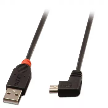 Lindy 1m USB 2.0-Kabel - Typ A auf Mini-B, 90-Grad-Winkel