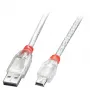 Lindy 2 m USB 2.0 Kabel - Typ A auf Mini-B, Transparent