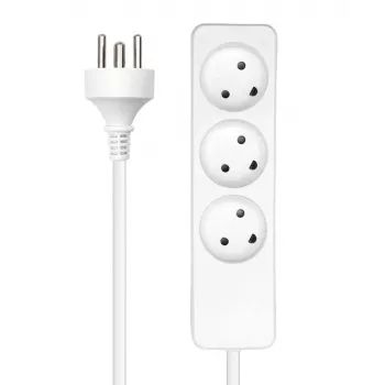 Microconnect MC-GRU0350DK Stromverlängerung 5 m 3 AC-Steckdose(n) Indoor Weiß