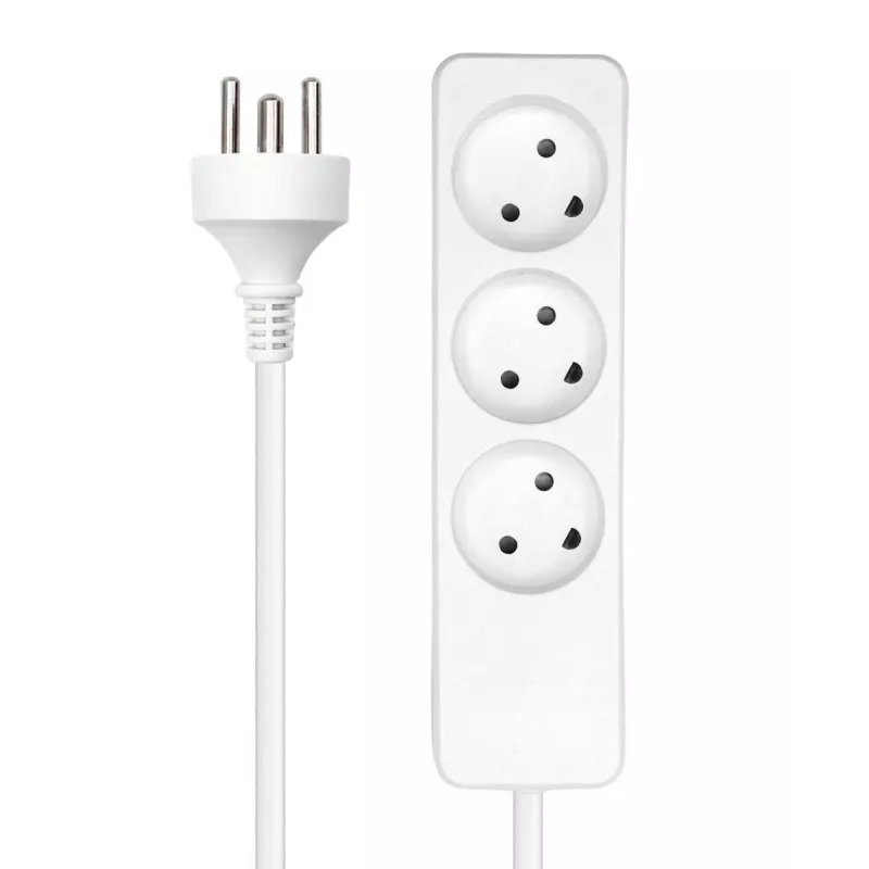 Microconnect MC-GRU0350DK Stromverlängerung 5 m 3 AC-Steckdose(n) Indoor Weiß