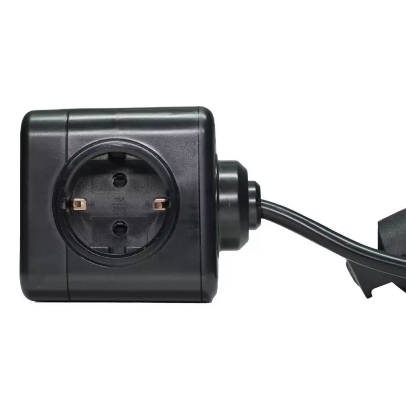 Microconnect GRUCUBE2USB-B3 Stromverlängerung 3 m 3 AC-Steckdosen Innenbereich Schwarz