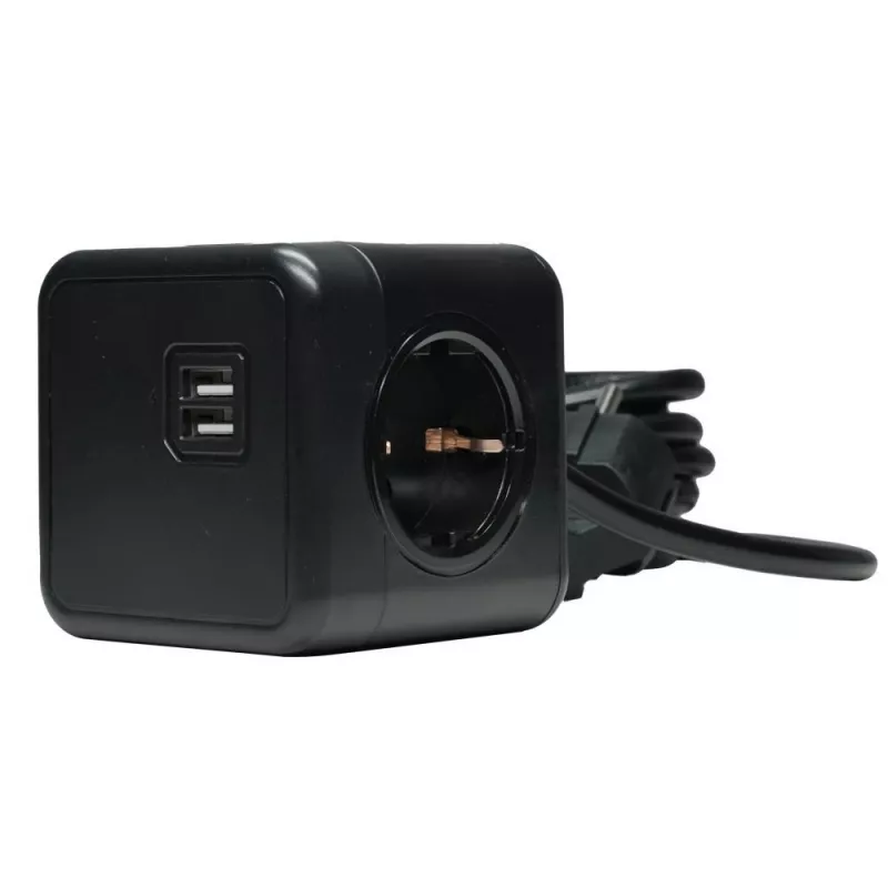 Microconnect GRUCUBE2USB-B3 Stromverlängerung 3 m 3 AC-Steckdosen Innenbereich Schwarz