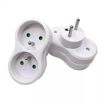 Microconnect Plug EU 1+2FRW MicroConnect Power Adapter