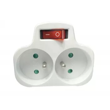 Steckdosenschalter MicroConnect MC-PLUGOOEU1+2FRW EU-Typ