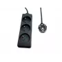 Steckdosenleiste MicroConnect MC-PS030150FRB — Französischer Typ, 3-fach, überspannungsgeschützte Steckdosenleiste
