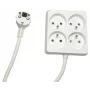 Microconnect MC-PSSQUARE040150FRW Stromverlängerung 1,5 m 4 AC-Steckdosen Innenbereich Weiß