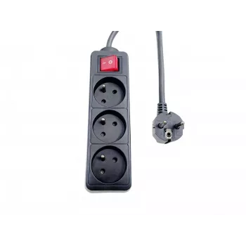 Microconnect MC-PSOO030150FRB Stromverlängerung 1,5 m 3 AC-Ausgänge Innenbereich Schwarz