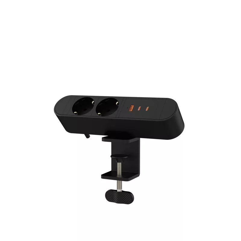 Desktop-Mehrfachsteckdose MicroConnect MC-MDPS-EU2-67W – 2 Steckdosen, 67 W Gesamtleistung