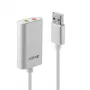 Audio-Konverter Lindy USB Typ A auf Audio-Konverter, silber/weiß, 25 g