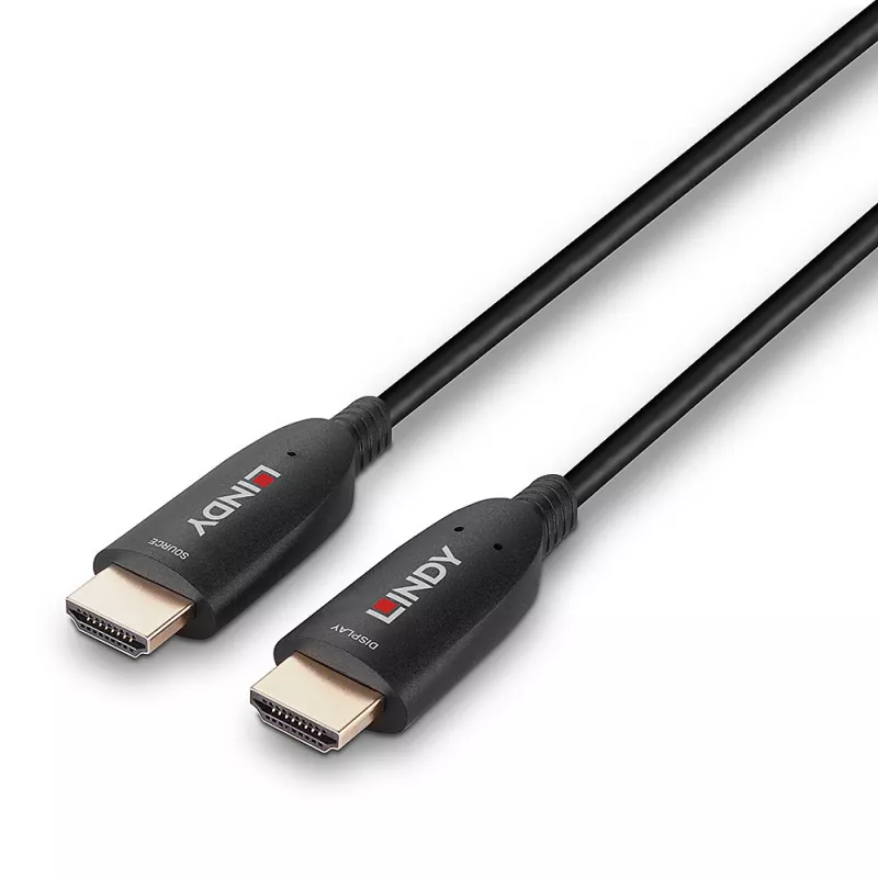 Lindy 40m Fibre Optic Hybrid HDMI 8K60 Kabel 48 Gbit/s Schwarz