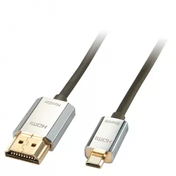 Lindy 3m CROMO schlank Active High Speed HDMI 2.0 A/D-Kabel mit Ethernet und 4K-Unterstützung
