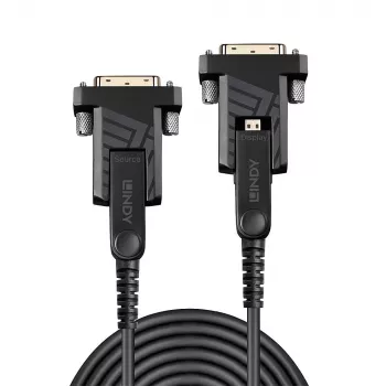 Lindy 50m Glasfaser-Hybrid-Micro-HDMI-Kabel 18G mit abnehmbaren HDMI- und DVI-Anschlüssen