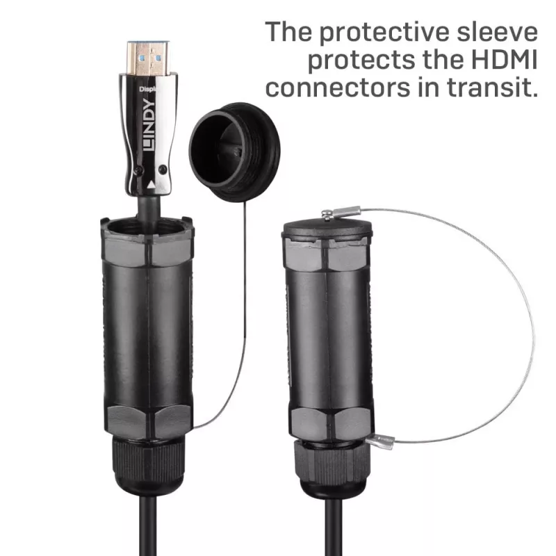 HDMI-Kabel Lindy 38527 10 m HDMI Typ A Stecker–Stecker HDMI 2.1 48 Gbit/s vergoldete Kontakte schwarz