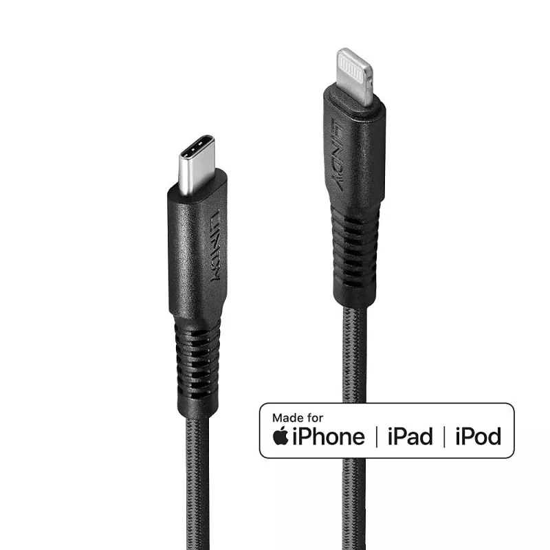 Lindy 3m verstärktes USB Type C zu Lightning Kabel