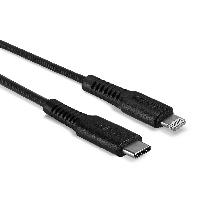 Lindy 1m verstärktes USB Type C auf Lightning Lade- und Synchronisationskabel