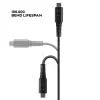 Lindy 1m verstärktes USB Type C auf Lightning Lade- und Synchronisationskabel