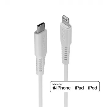 Lindy 1m USB Typ C auf Lightning Kabel, Weiß