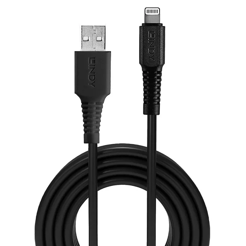 Lindy 0,5 m USB-auf-Lightning-Kabel, Schwarz