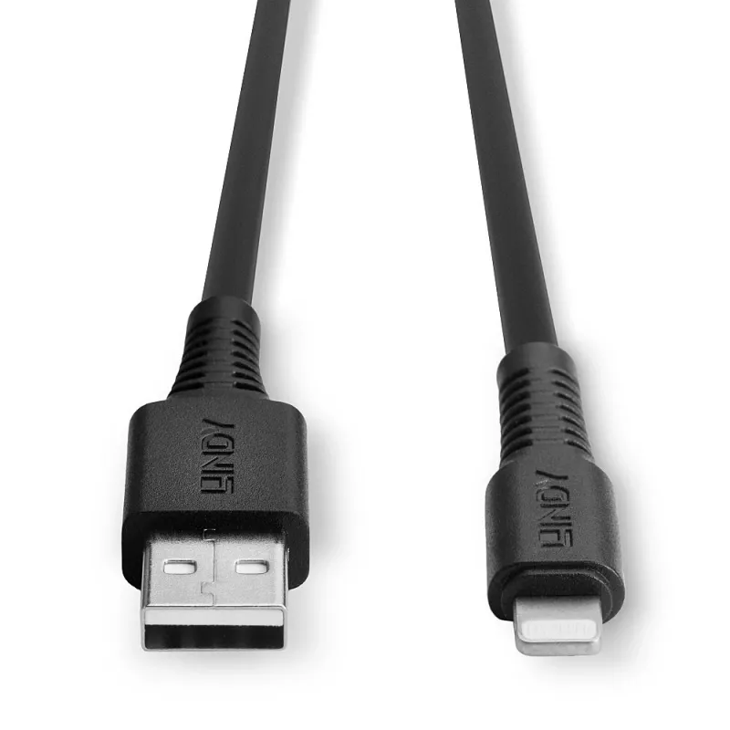 Lindy 0,5 m USB-auf-Lightning-Kabel, Schwarz
