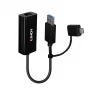 Lindy USB 3.2 Gen 1 Gigabit Ethernet Konverter Kabelgebunden USB Ethernet 5000 Mbit/s Schwarz