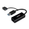 Lindy USB 3.2 Gen 1 Gigabit Ethernet Konverter Kabelgebunden USB Ethernet 5000 Mbit/s Schwarz