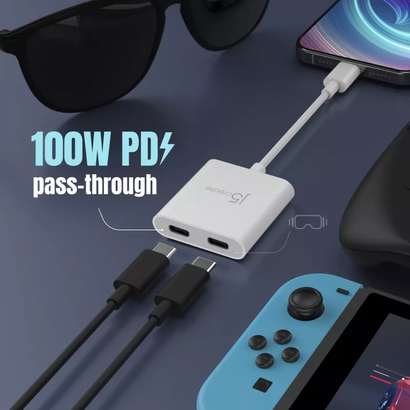 USB-C auf Dual-USB-C-Adapter j5create JCA164-N 3840x2160 240Hz