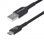 StarTech.com 30cm USB-A auf USB-C Ladekabel, Laden & Sync, 3A, USB 2.0, TPE-Mantel – Schwarz USB-Ladekabel