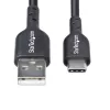 StarTech.com 30cm USB-A auf USB-C Ladekabel, Laden & Sync, 3A, USB 2.0, TPE-Mantel – Schwarz USB-Ladekabel