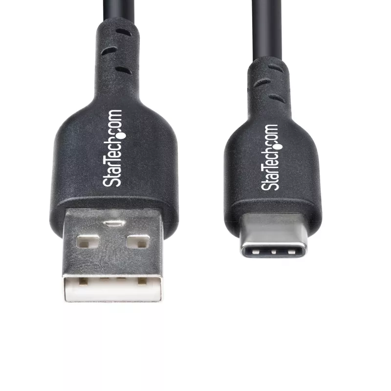 StarTech.com 30cm USB-A auf USB-C Ladekabel, Laden & Sync, 3A, USB 2.0, TPE-Mantel – Schwarz USB-Ladekabel