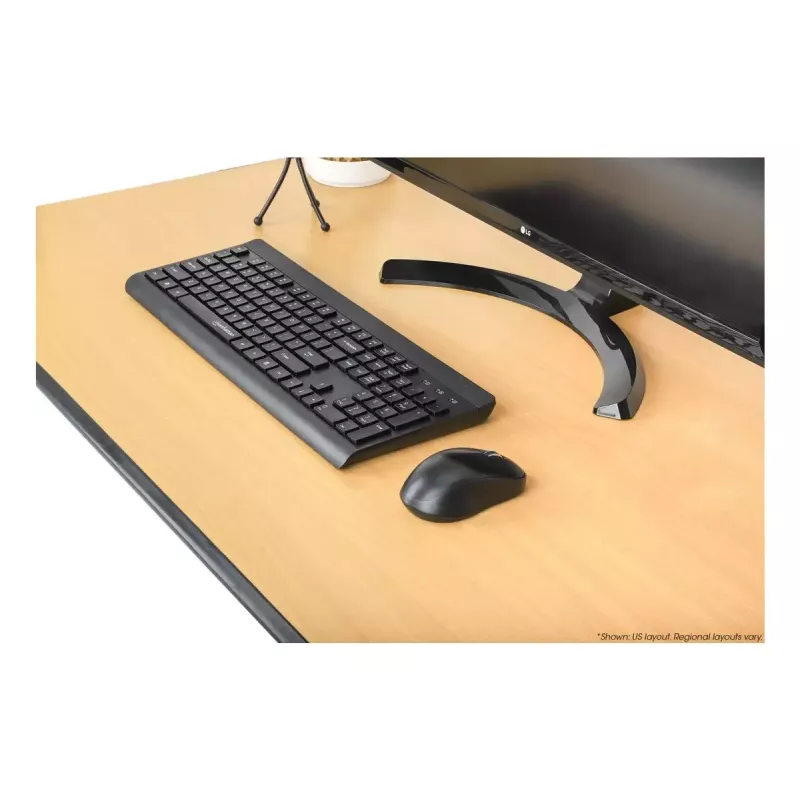 Tastatur Manhattan 180771 Wireless QWERTY Schwarz Maus inklusive