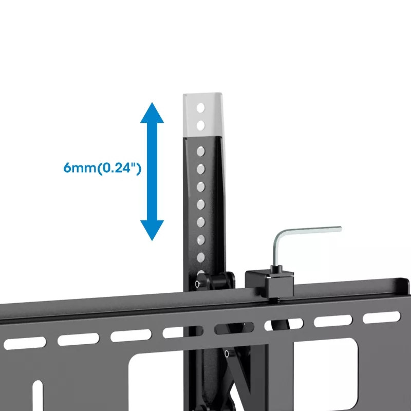 Manhattan TV- & Monitorhalterung, diebstahlsicher, Wandneigung, 43-100, Schwarz, VESA 200x200 bis 800x400 mm, max. 75 kg