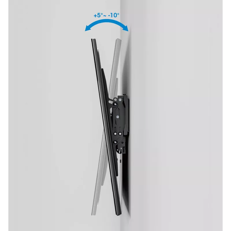 Manhattan TV- & Monitorhalterung, diebstahlsicher, Wandneigung, 43-100, Schwarz, VESA 200x200 bis 800x400 mm, max. 75 kg
