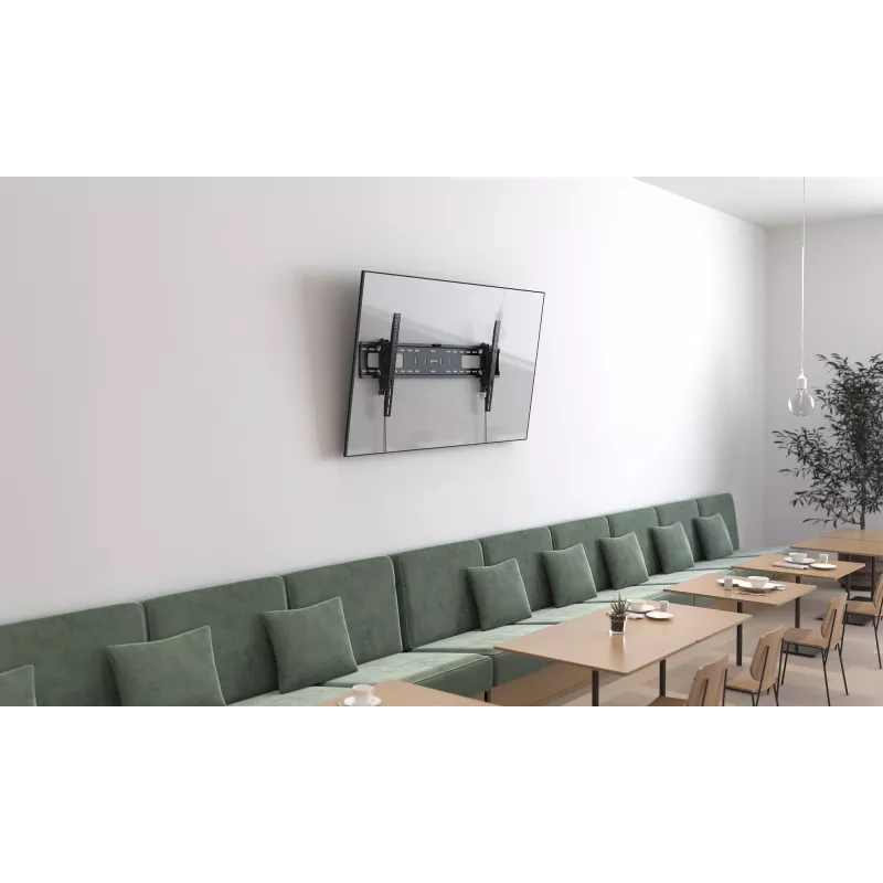 Manhattan TV- & Monitorhalterung, diebstahlsicher, Wandneigung, 43-100, Schwarz, VESA 200x200 bis 800x400 mm, max. 75 kg
