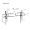 Manhattan TV- & Monitorhalterung, diebstahlsicher, Wandneigung, 43-100, Schwarz, VESA 200x200 bis 800x400 mm, max. 75 kg