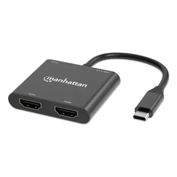 Multiport-Adapter Manhattan 154321 USB Type-C auf 2 HDMI USB-A Power Delivery 100 W