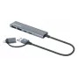 USB-C & USB-A Combo Dock/Hub Manhattan 4 Ports 5 Gbps Aluminium