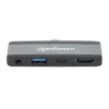 USB-C Travel Dock Manhattan 190404 4 Ports HDMI USB-A USB-C 3,5 mm