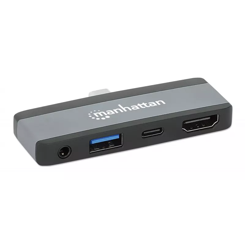 USB-C Travel Dock Manhattan 190404 4 Ports HDMI USB-A USB-C 3,5 mm