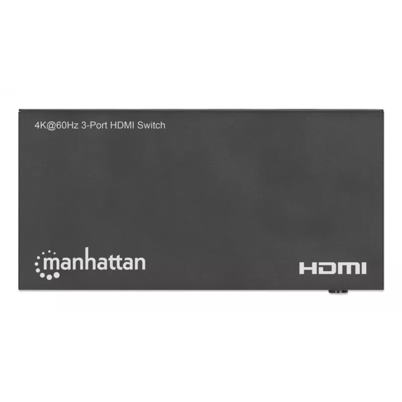 HDMI-Switch 3x1 MANHATTAN 18G Automatisch Manuell IR-Fernbedienung Schwarz